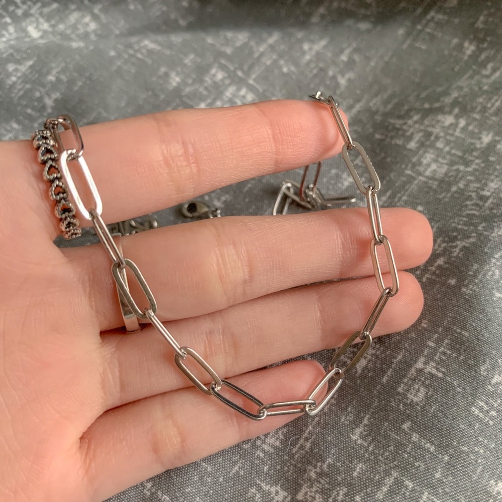 Silver Paperclip chain - Picture 3 of 3